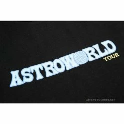 Hypeyourbeast OFF-WHITE Travis Scott Cactus Jack Astroworld Tee Shirt 'BLACK'