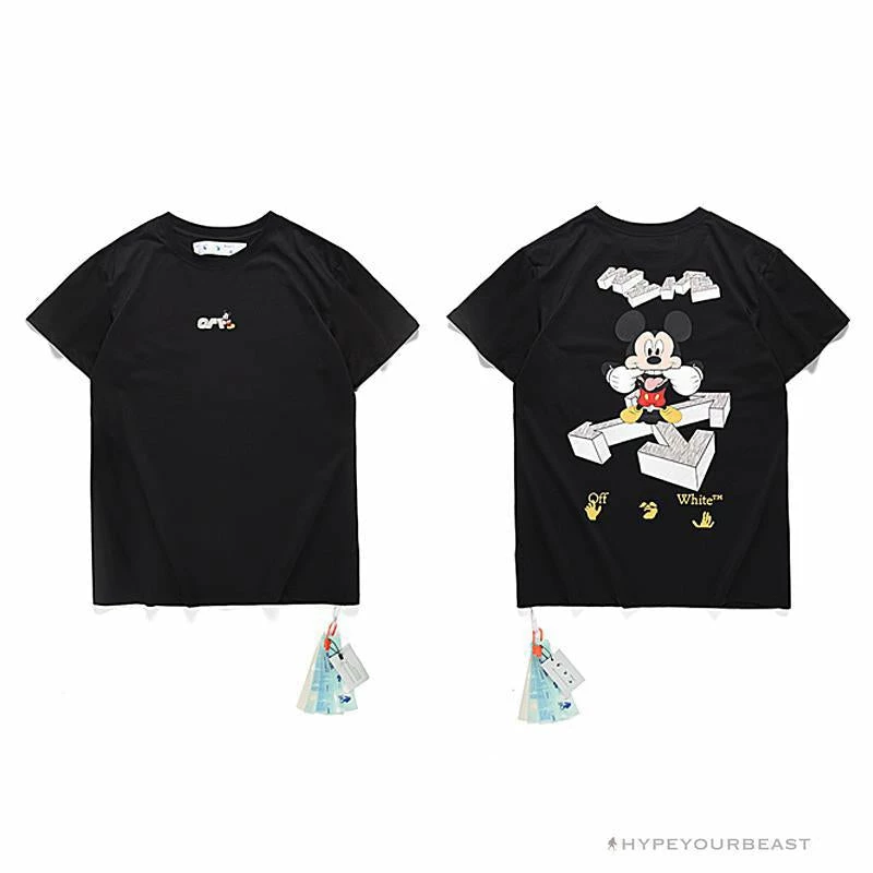 Hypeyourbeast OFF-WHITE Mickey Bluff Face Tee Shirt 'BLACK' 3 Hypeyourbeast OFF-WHITE Mickey Bluff Face Tee Shirt 'BLACK'