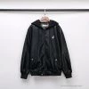 Hypeyourbeast OFF-WHITE 20FW New Logo Hooded Leather Jacket Black Hoodies & Jackets