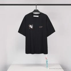 Hypeyourbeast OFF-WHITE Arrow Flying Cow Tee Shirt 'BLACK' T-Shirts