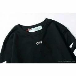 Hypeyourbeast Shirts OFF-WHITE Classic Basic Cotton Terry Round Long Sleeve Shirt 'BLACK'