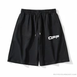 Hypeyourbeast OFF-WHITE Cabin Cabbage Shorts 'BLACK' Pants