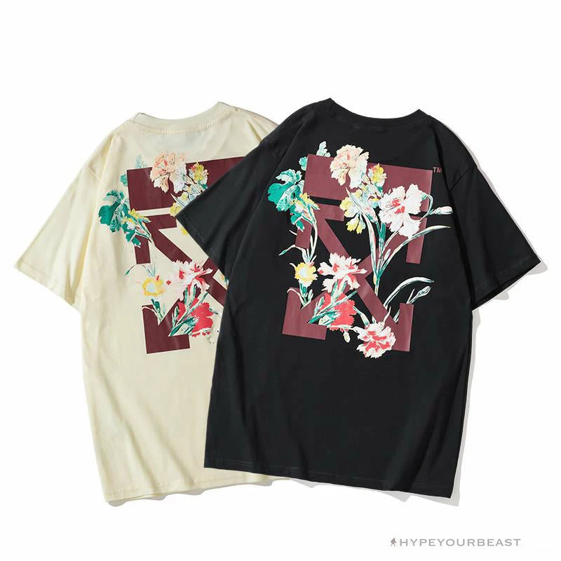 Hypeyourbeast T-Shirts OFF-WHITE Flower Edition Tee Shirt 'BLACK' 3 Hypeyourbeast T-Shirts OFF-WHITE Flower Edition Tee Shirt 'BLACK'