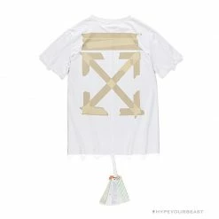 Hypeyourbeast T-Shirts OFF-WHITE Explosive Strip Basic Arrow Tee Shirt 'WHITE'