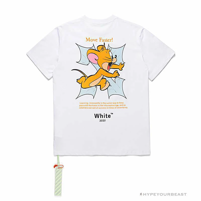 Hypeyourbeast T-Shirts OFF-WHITE Handsome Jerry Arrow Tee Shirt 'WHITE' 2 Hypeyourbeast T-Shirts OFF-WHITE Handsome Jerry Arrow Tee Shirt 'WHITE'