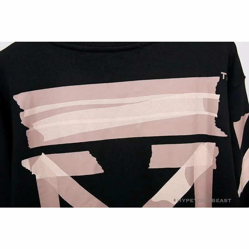 Hypeyourbeast OFF-WHITE Rubber Strip Arrow Long Sleeve Shirt 'BLACK' 3 Hypeyourbeast OFF-WHITE Rubber Strip Arrow Long Sleeve Shirt 'BLACK'