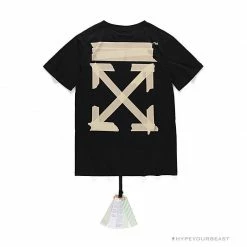 Hypeyourbeast OFF-WHITE Explosive Strip Basic Arrow Tee Shirt 'BLACK'