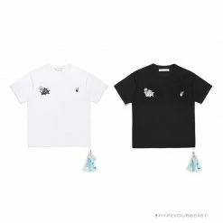 Hypeyourbeast OFF-WHITE Graffiti Letter Doraemon Tee Shirt 'WHITE' 5 Hypeyourbeast OFF-WHITE Graffiti Letter Doraemon Tee Shirt 'WHITE'