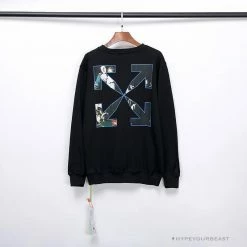 Hypeyourbeast OFF-WHITE New Madonna Painting Cotton Terry Long Sleeve Shirt 'BLACK' Shirts 21 Hypeyourbeast OFF-WHITE New Madonna Painting Cotton Terry Long Sleeve Shirt 'BLACK' Shirts