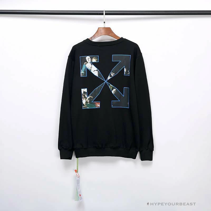 Hypeyourbeast OFF-WHITE New Madonna Painting Cotton Terry Long Sleeve Shirt 'BLACK' Shirts 8 Hypeyourbeast OFF-WHITE New Madonna Painting Cotton Terry Long Sleeve Shirt 'BLACK' Shirts