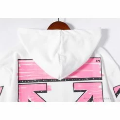 Hypeyourbeast Hoodies & Jackets OFF-WHITE Pink Orange Arrow Hoodie 'WHITE'