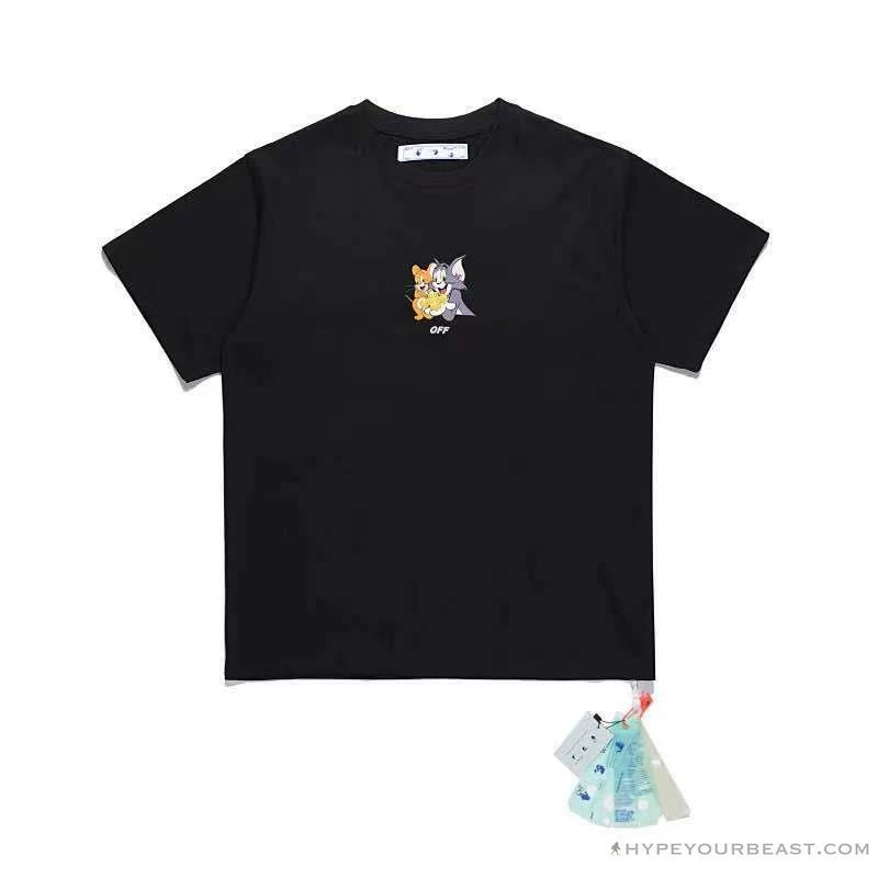 Hypeyourbeast T-Shirts OFF-WHITE Cat And Mouse Tee Shirt 'BLACK' 1 Hypeyourbeast T-Shirts OFF-WHITE Cat And Mouse Tee Shirt 'BLACK'