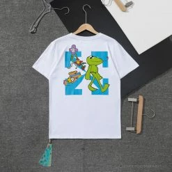 Hypeyourbeast T-Shirts OFF-WHITE Floral And Frog Pattern Tee Shirt 'WHITE'