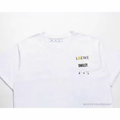 Hypeyourbeast OFF-WHITE X LOEW X SMILEY Tee Shirt 'WHITE' T-Shirts