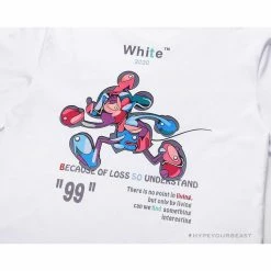 Hypeyourbeast T-Shirts OFF-WHITE Joint Running Mickey Mouse Arrow Tee Shirt 'WHITE'