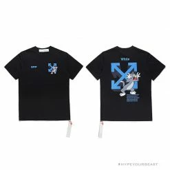 Hypeyourbeast OFF-WHITE Tom And Jerry Loose Tee Shirt 'BLACK' T-Shirts