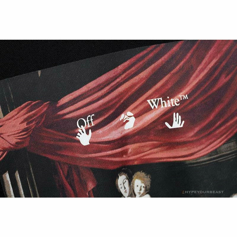 Hypeyourbeast OFF-WHITE New Madonna Painting Cotton Terry Long Sleeve Shirt 'BLACK' Shirts 5 Hypeyourbeast OFF-WHITE New Madonna Painting Cotton Terry Long Sleeve Shirt 'BLACK' Shirts