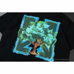 Hypeyourbeast T-Shirts OFF-WHITE Big Tree HD Pattern Tee Shirt 'BLACK'