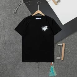 Hypeyourbeast OFF-WHITE Ballpoint Pen Depicting Pattern Tee Shirt 'BLACK'