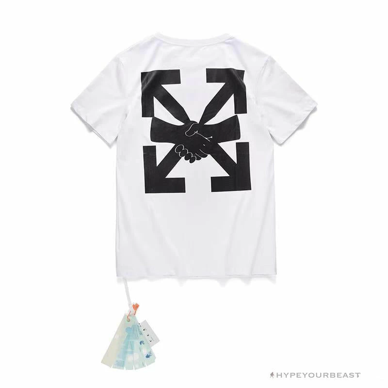 Hypeyourbeast OFF-WHITE Hand Shake Tee Shirt 'WHITE' T-Shirts 2 Hypeyourbeast OFF-WHITE Hand Shake Tee Shirt 'WHITE' T-Shirts