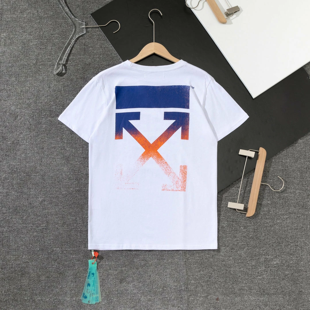 Hypeyourbeast OFF-WHITE Gradient Classic Cross Arrow Tee Shirt 'WHITE' 2 Hypeyourbeast OFF-WHITE Gradient Classic Cross Arrow Tee Shirt 'WHITE'