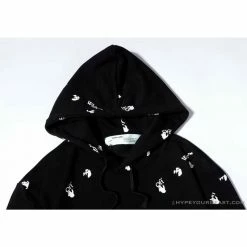 Hypeyourbeast OFF-WHITE Classic Print Hoodie 'BLACK' Hoodies & Jackets 14 Hypeyourbeast OFF-WHITE Classic Print Hoodie 'BLACK' Hoodies & Jackets