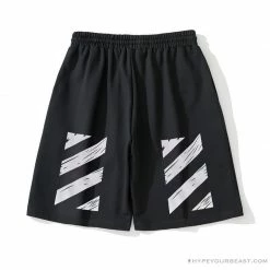 Hypeyourbeast Pants OFF-WHITE Classic Seeing Things Shorts 'BLACK'