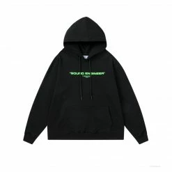 HypeYourBeast Off White Hoodie Machine Black