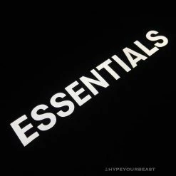 HypeYourBeast FOG Hoodie Reflective ‘ESSENTIALS’ Black Hoodies & Jackets