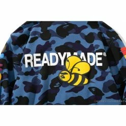 Hypeyourbeast BAPE X Readymade Tiger Head Foam Camouflage Hoodie 'BLUE' Clothes