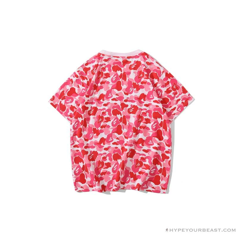 Hypeyourbeast BAPE Ape Head Star Camouflage Shading Tee Shirt 'PINK' Clothes 2 Hypeyourbeast BAPE Ape Head Star Camouflage Shading Tee Shirt 'PINK' Clothes