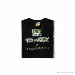 Hypeyourbeast Clothes BAPE Little Ape Head Tom And Jerry Chase Tee Shirt 'BLACK'