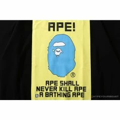 Hypeyourbeast Clothes BAPE Ape Head Blue X Yellow Contrast Letter Tee Shirt 20 Hypeyourbeast Clothes BAPE Ape Head Blue X Yellow Contrast Letter Tee Shirt