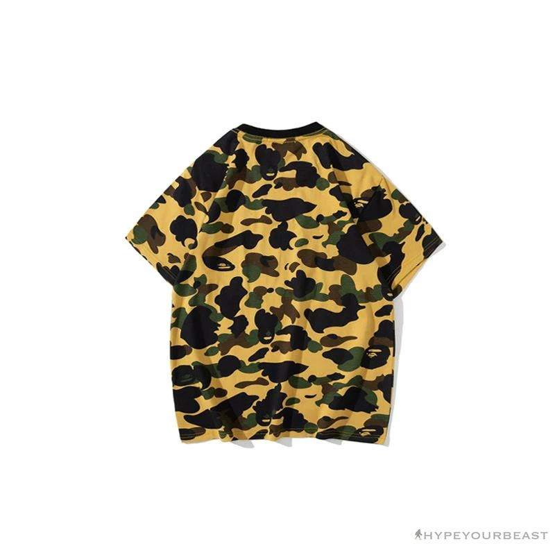 Hypeyourbeast Clothes BAPE KIDS Color Ape Head Camouflage Tee Shirt 'YELLOW' 2 Hypeyourbeast Clothes BAPE KIDS Color Ape Head Camouflage Tee Shirt 'YELLOW'