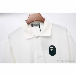Hypeyourbeast Clothes BAPE Classic Ape Head Print Versatile Polo Shirt 'WHITE' 8 Hypeyourbeast Clothes BAPE Classic Ape Head Print Versatile Polo Shirt 'WHITE'