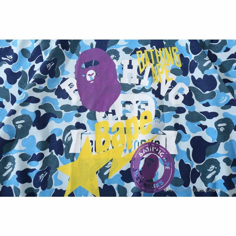 Hypeyourbeast BAPE Ape Head Star Camouflage Shading Tee Shirt 'BLUE' 4 Hypeyourbeast BAPE Ape Head Star Camouflage Shading Tee Shirt 'BLUE'