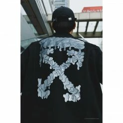 HypeYourBeast Off White Denim Black Jacket - Black Hoodies & Jackets