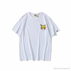 Hypeyourbeast Clothes BAPE Baby Milo Pocket Pikachu Tee Shirt 'WHITE'