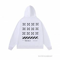 HypeYourBeast Off White Hoodie Flamingo - White Hoodies & Jackets