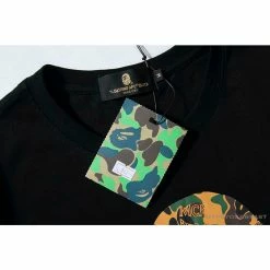 Hypeyourbeast BAPE X MCM Camouflage Ape Head Tee Shirt 'BLACK'