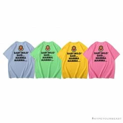 Hypeyourbeast BAPE Baby Milo Watermelon Little Monkey Tee Shirt 'YELLOW' Clothes 14 Hypeyourbeast BAPE Baby Milo Watermelon Little Monkey Tee Shirt 'YELLOW' Clothes