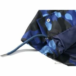 Hypeyourbeast BAPE X RUSSELL ATHLETIC Drawstring Camouflage Sweater 'BLUE' Clothes