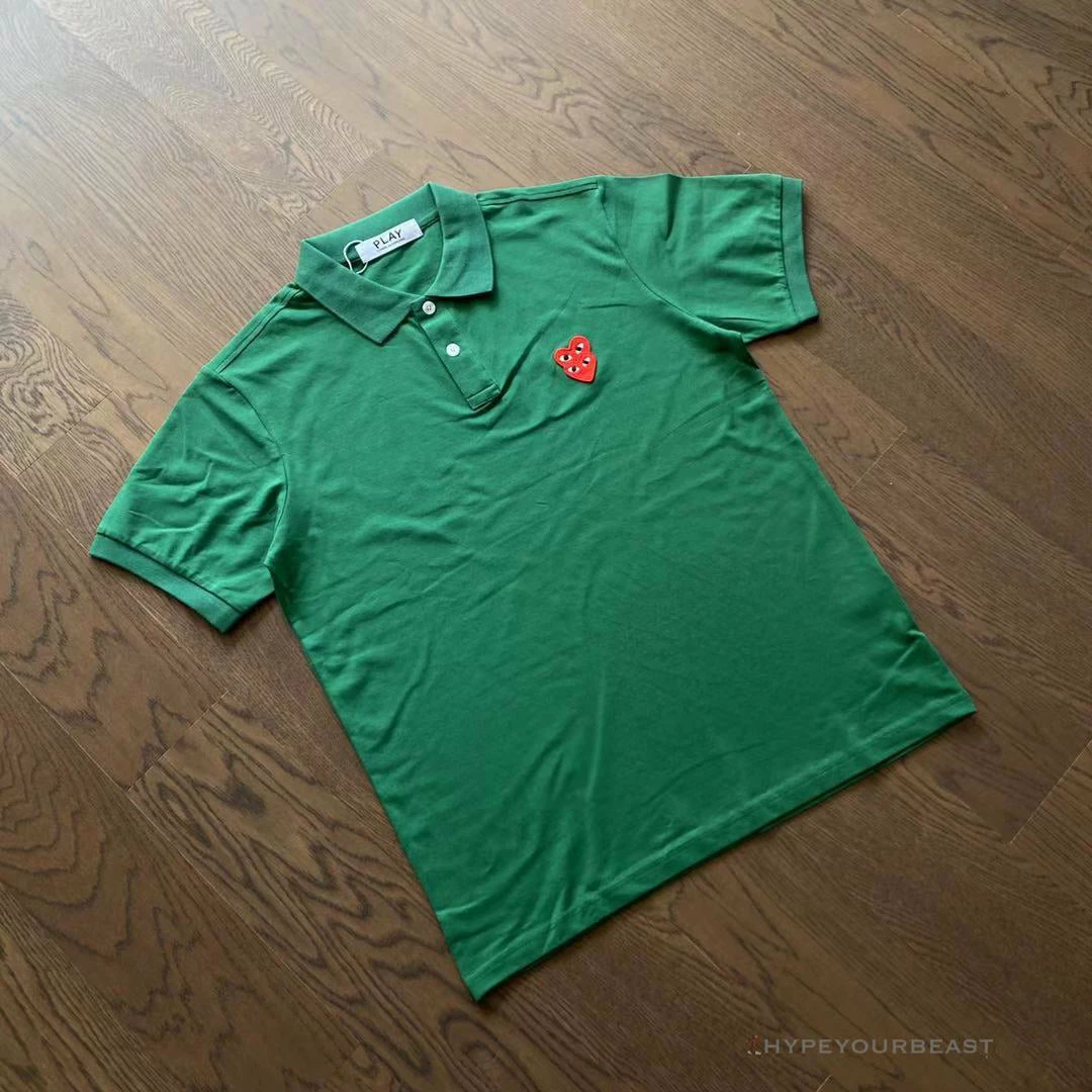 Hypeyourbeast CDG Polo Shirt Green 3 Hypeyourbeast CDG Polo Shirt Green