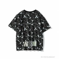Hypeyourbeast BAPE Digital Pixel Camouflage Tee Shirt 'BLACK' Clothes