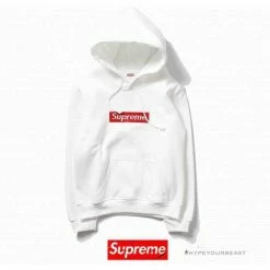 Hypeyourbeast Supreme Box Logo Hoodie White Red