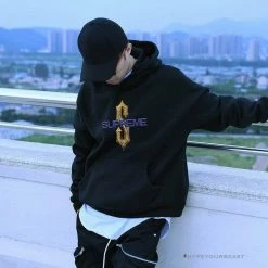 Hypeyourbeast Supreme Hoodie Black Gold S Purple Hoodies & Jackets