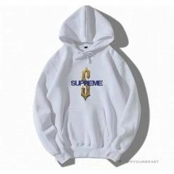 Hypeyourbeast Supreme Gold S Purple White Hoodie