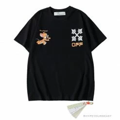 Hypeyourbeast OFF-WHITE Jerry Move Faster Tee Shirt 'BLACK' T-Shirts