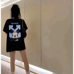 Hypeyourbeast OFF-WHITE Disney Spring X Summer Mickey Arrow Tee Shirt 'BLACK' T-Shirts