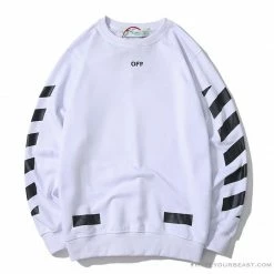 Hypeyourbeast OFF-WHITE Classic Basic Cotton Terry Long Sleeve Shirt 'WHITE'